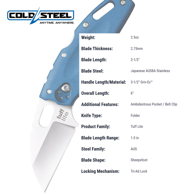 Tuff Lite Cold Steel Plain (Blue)