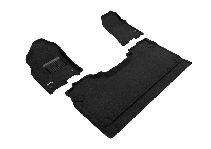 3D MAXpider Custom Fit All-Weather Floor Mats for 2019-2021 Dodge RAM 1500 Crew CAB Car Floor Liners Elegant Series (1ST & 2ND Row)
