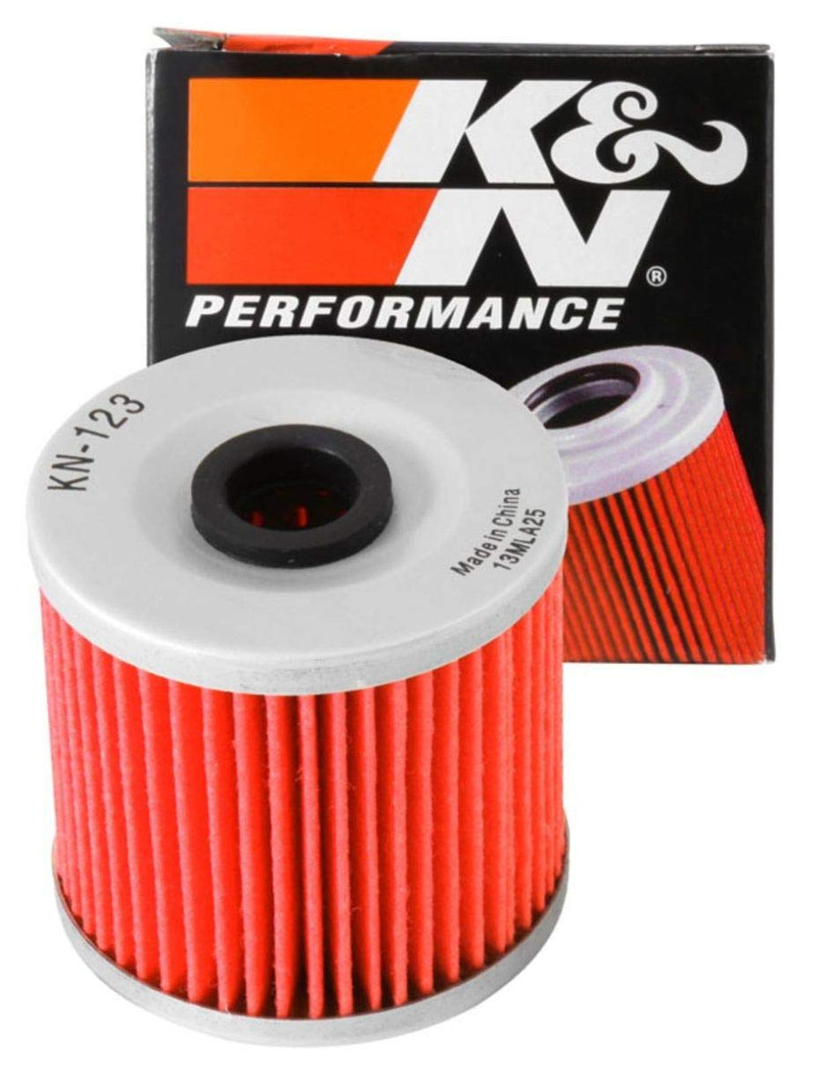K&N Oil Filter Motorcycle: High Performance, Premium, Designed to be used with Synthetic or Conventional Oils: Fits Select Kawasaki Vehicles, KN-123