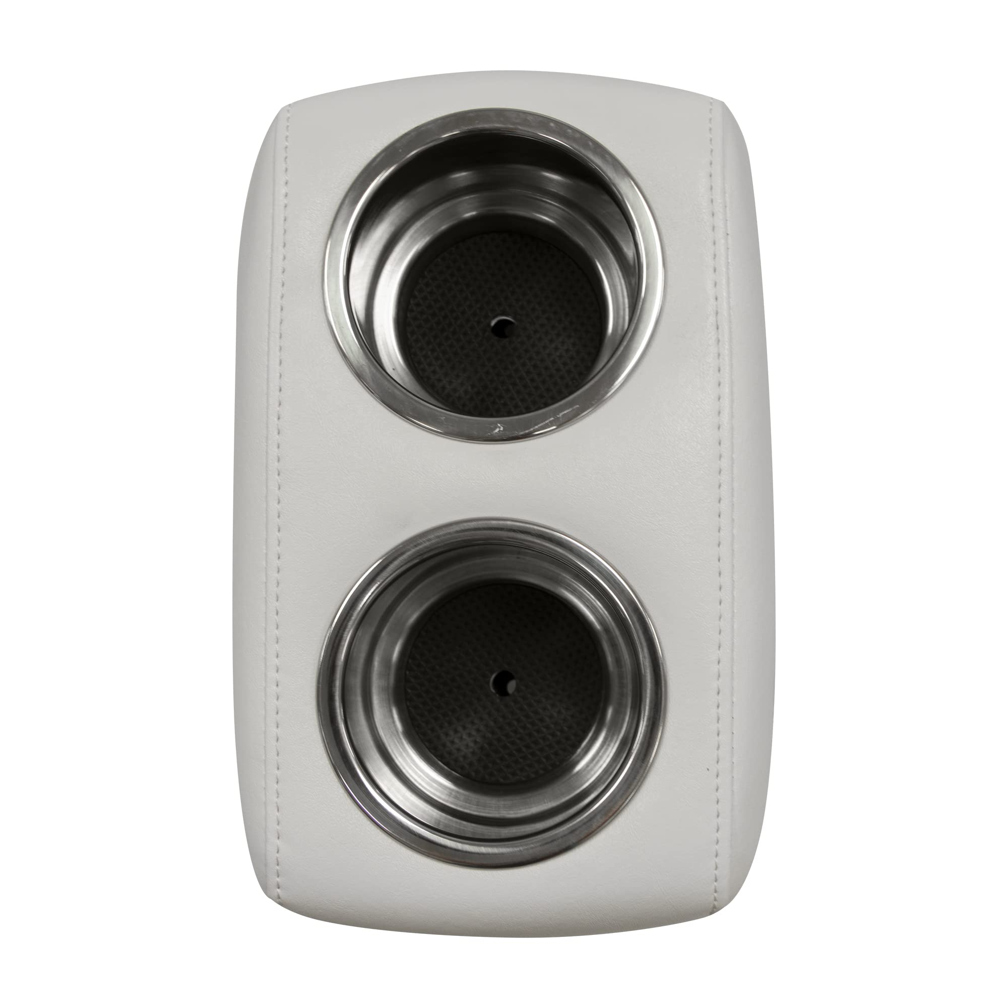 3059-784 Wise Pontoon Double Drink Holder with Stainless Steel Cup Holders, White