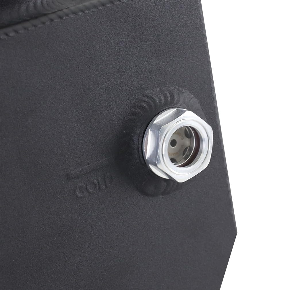 Mishimoto Degas Tank Aluminum, Compatible with Chevy/GMC 6.6L Duramax (LB7/LLY/LBZ) 2001-2007, Micro Wrinkle Black