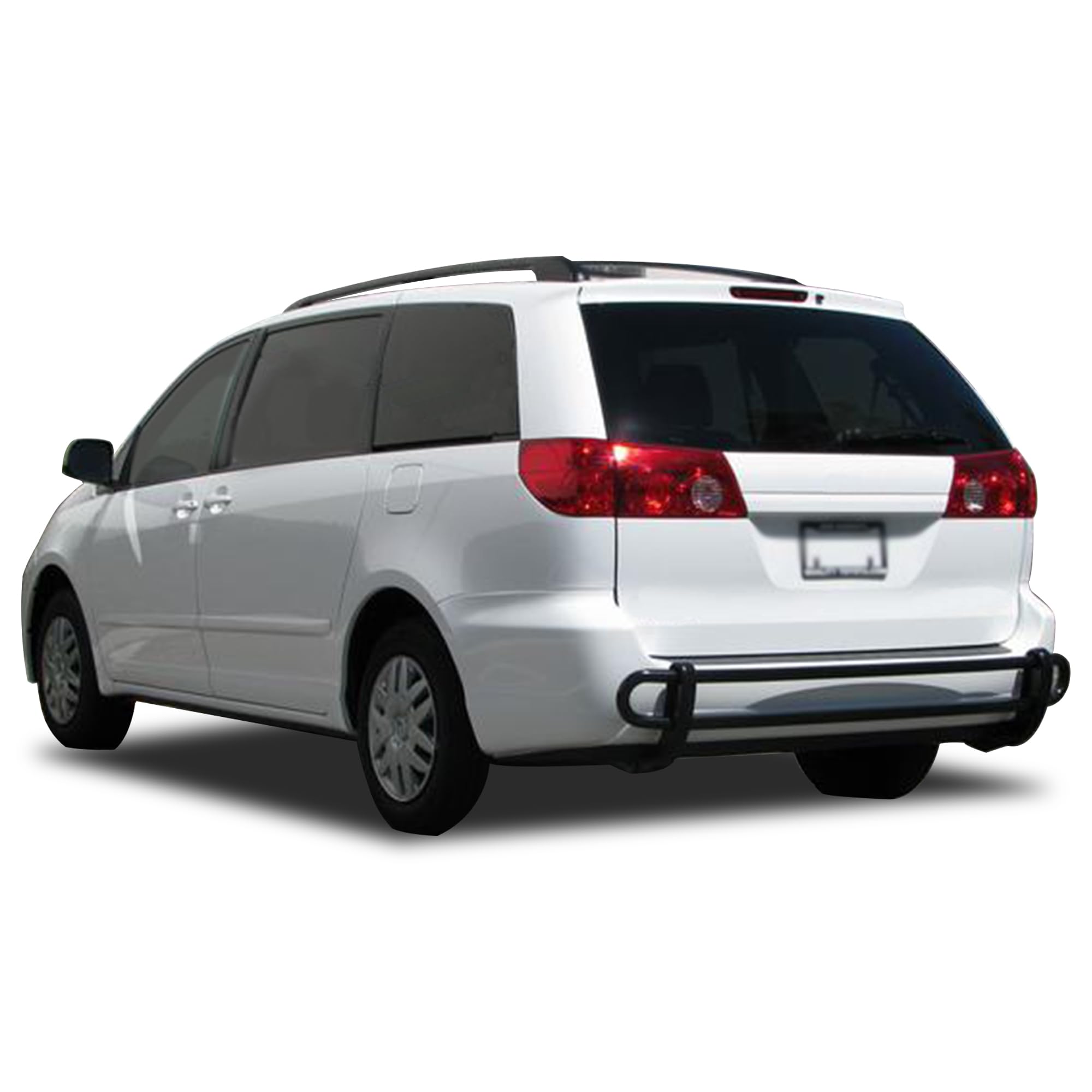 Rear Bumper Guard Black Horse Double Tube Black Compatible with 2004-2023 Toyota Sienna-8TY918A