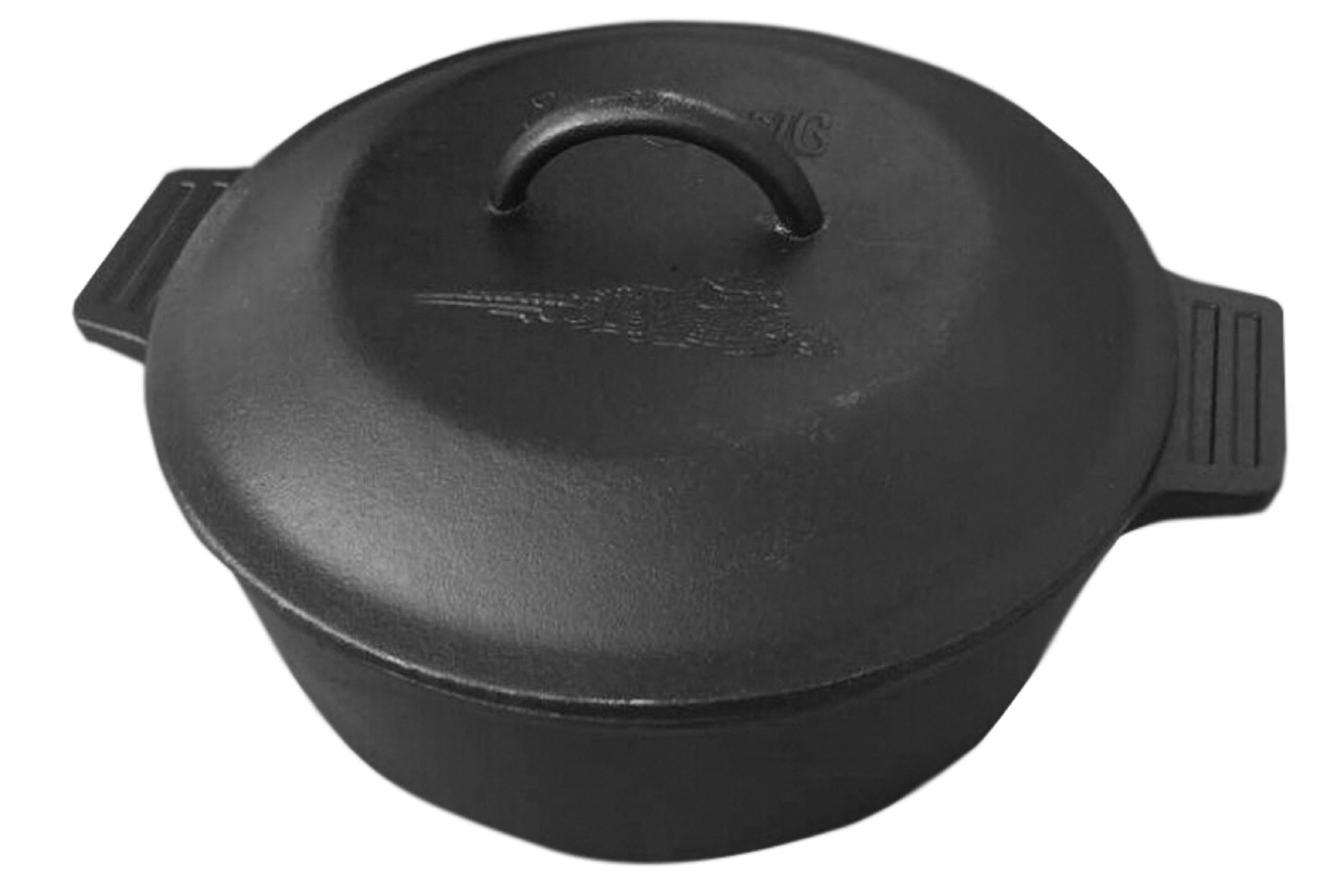 Bayou Classic Cast Iron Pre-Seasoned Covered Pot Kitchen Style Dutch Oven w/Domed Basting Lid, 4-qt Perfect to Slow Simmer Stews Chili Soups and Risotto