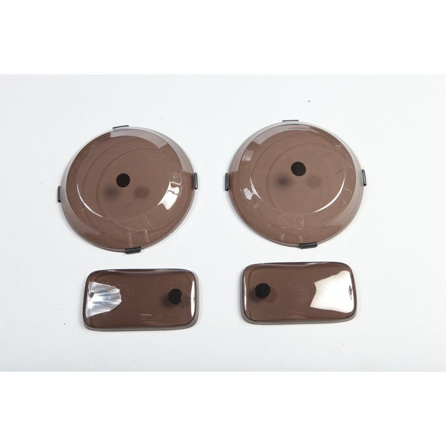 Light Cover Set, Rugged Ridge | Headlight/Turn Signal, Smoke | 11353.02 | Fits 1997-2006 Jeep Wrangler TJ/LJ
