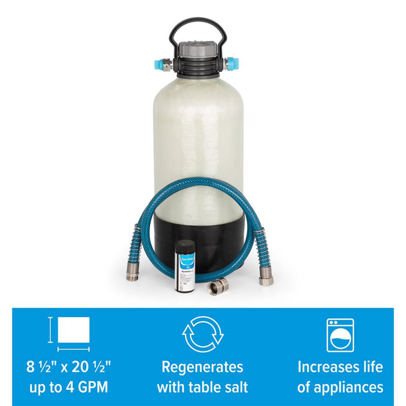 Camco Portable Water Softener TastePURE | Reduces The Hardness of Your RV or Boat's Water | Features a Compact Design (40655)