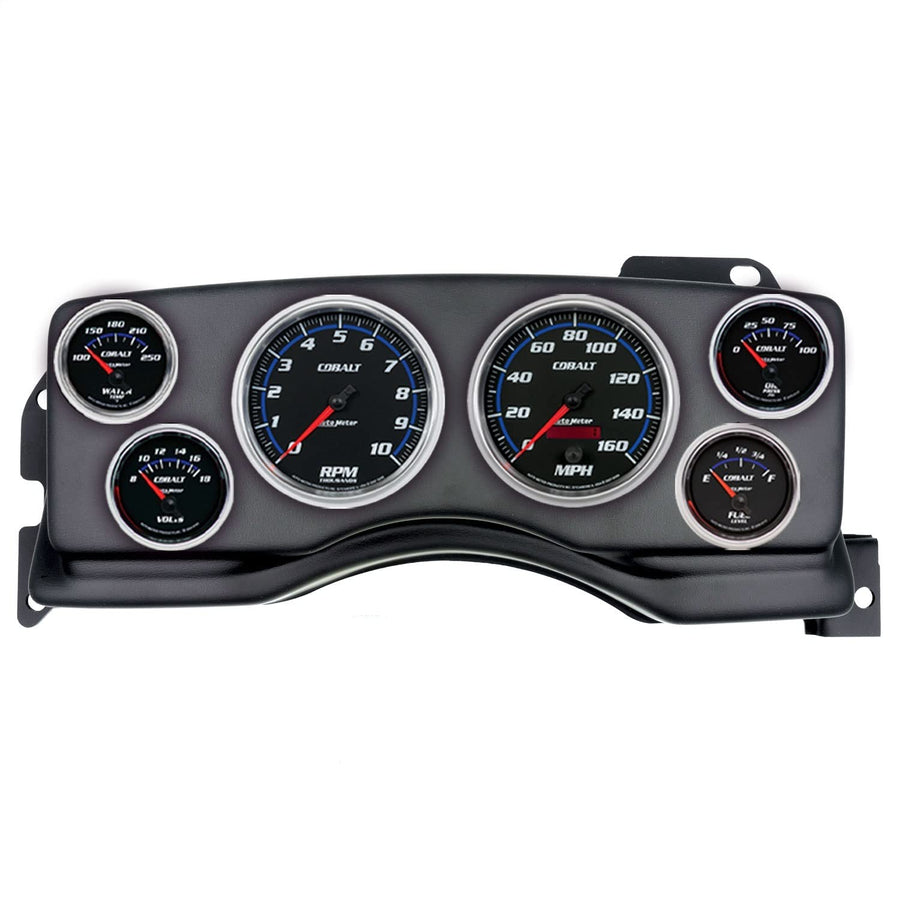 AutoMeter Dash Kit Direct Fit, (3 3/8" X2, 2 1/16" X4), Ford Mustang 90-93, Cobalt (2927-05)