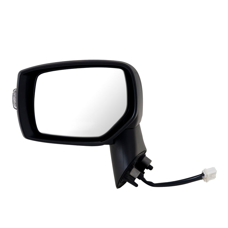 Mirror Driver Side for Subaru Crosstrek, Hybrid, Impreza Sedan/Wagon, WRX, Textured Black w/PTM Cover, Foldaway, with Turn Signal, Heated Power