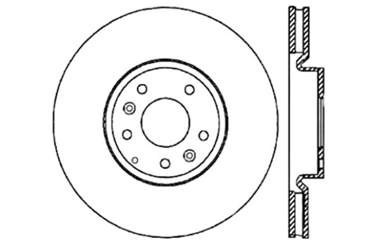Sport StopTech Cross Drilled Brake Rotor 128.45071R (Front Right), 1 Pack
