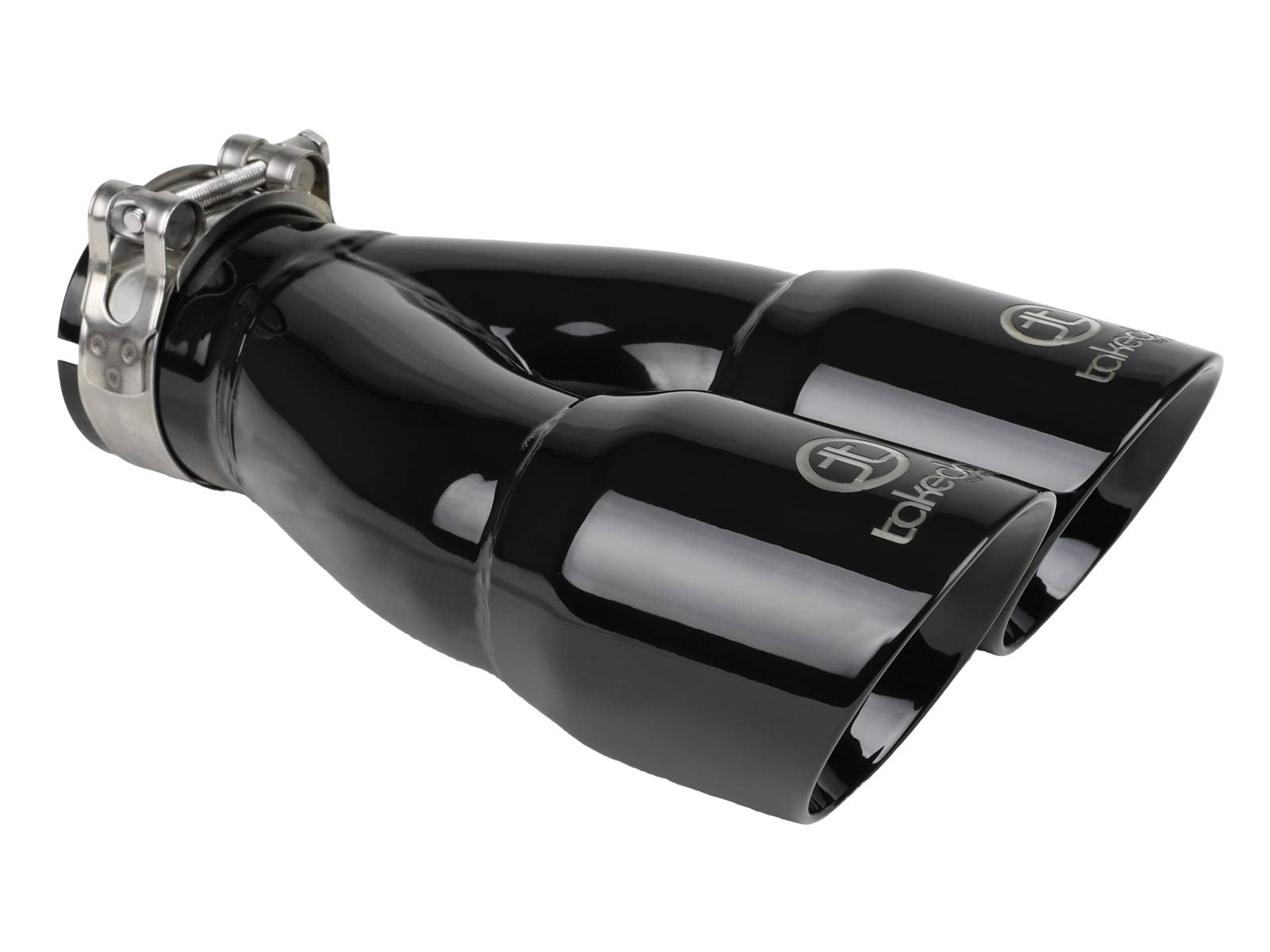 MACH Force-Xp aFe Power 49T25364-B10 Clamp-on Exhaust Tip, Black 304 Stainless Steel