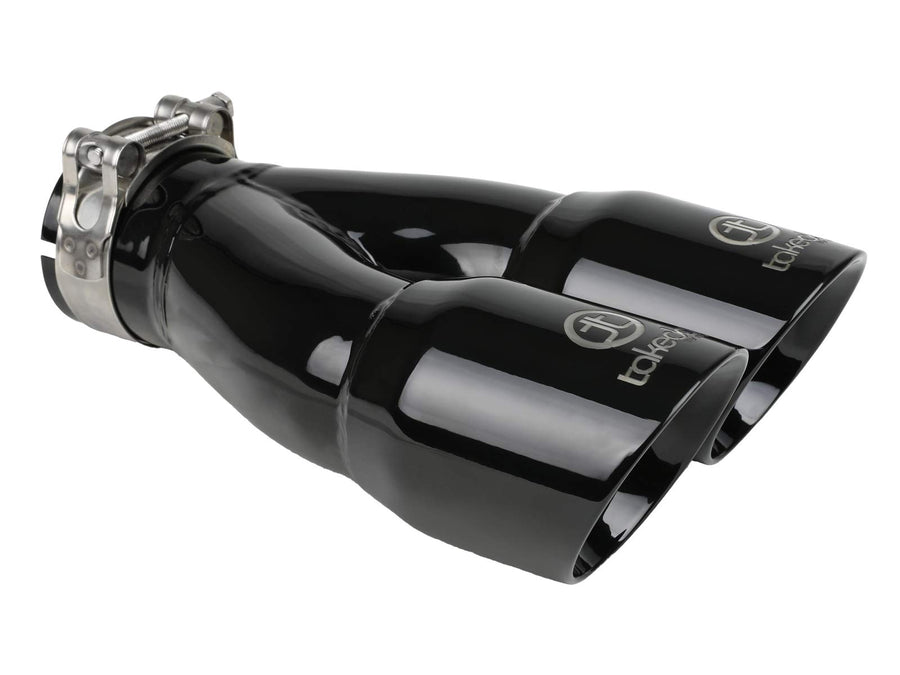 MACH Force-Xp aFe Power 49T25364-B10 Clamp-on Exhaust Tip, Black 304 Stainless Steel