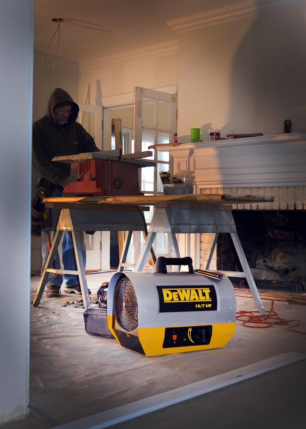 Electric Forced Air Construction Heater (10/7 kw)