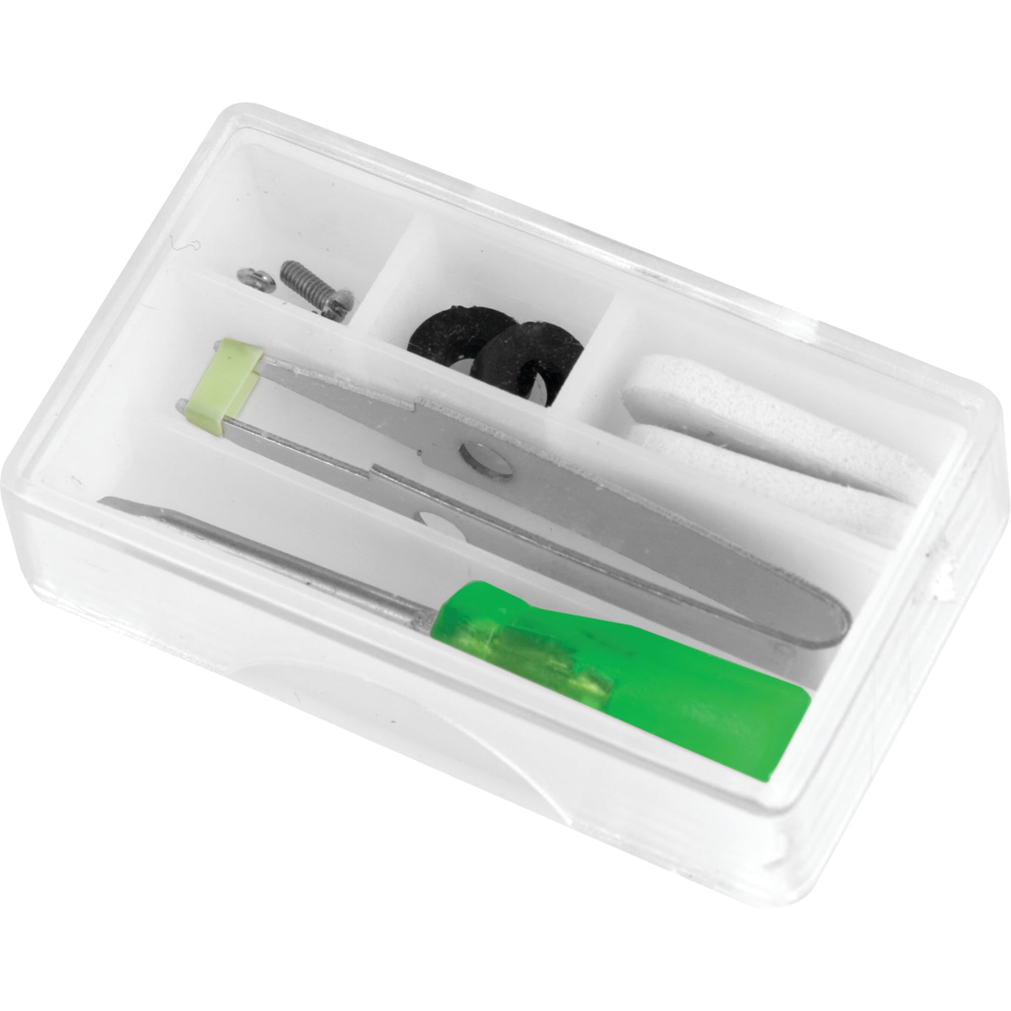 Travel Eyeglass Repair Kit Performance Tool W3214 - Mini Magnifier, Screwdriver, Nose Pads & Screws - Compact Case - US Patents D673370 and D685580