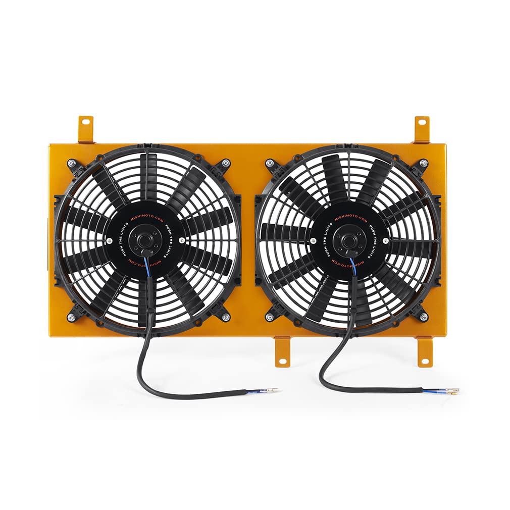 Mishimoto Aluminum Fan Shroud Kit Performance Compatible With Mazda Miata 1999-2005, Gold