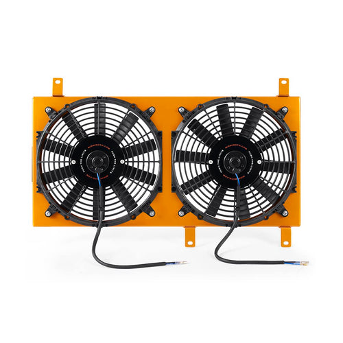 Mishimoto Aluminum Fan Shroud Kit Performance Compatible With Mazda Miata 1999-2005, Gold