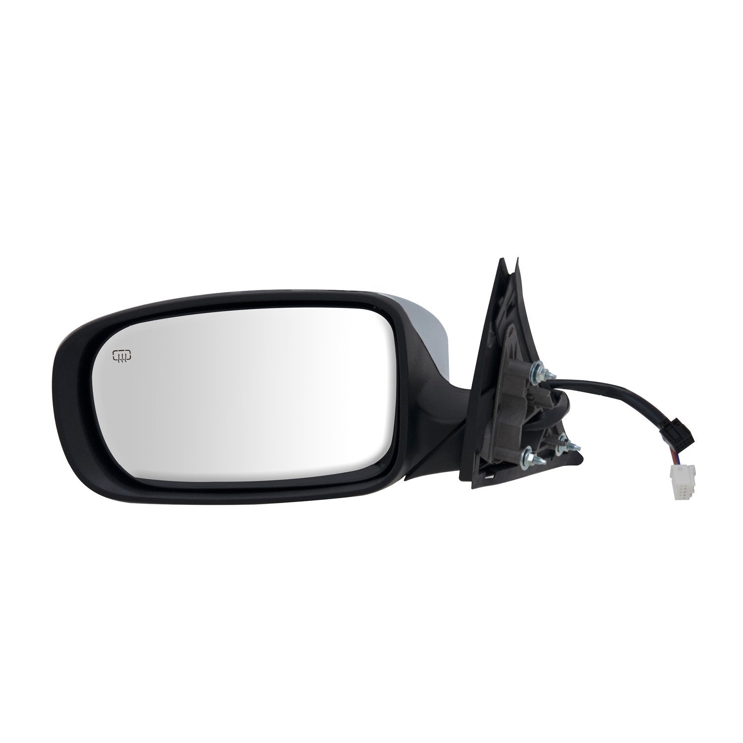 Driver Side Fit System Mirror for Chrysler 300 Sedan, Code GTR, Textured Black w/Chrome Cover, Foldaway, w/o Memory, Heated Power