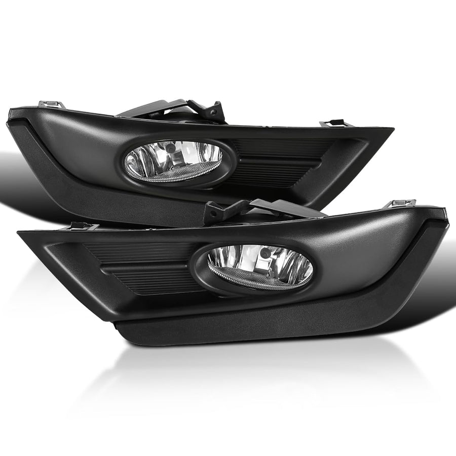 Clear Driving Fog Lights + Bulbs + Switch SPEC-D TUNING Compatible with 2017-2018 Honda CR-V CRV L+R Pair Assembly