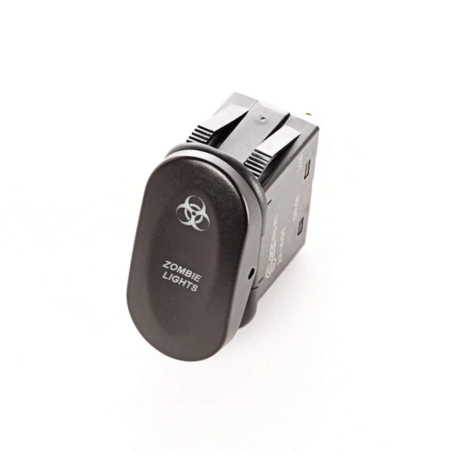 Rugged Ridge Rocker Switch | Black and Amber Thermoplastic Olefin (TPO) | 17235.06 | Fits zNONE