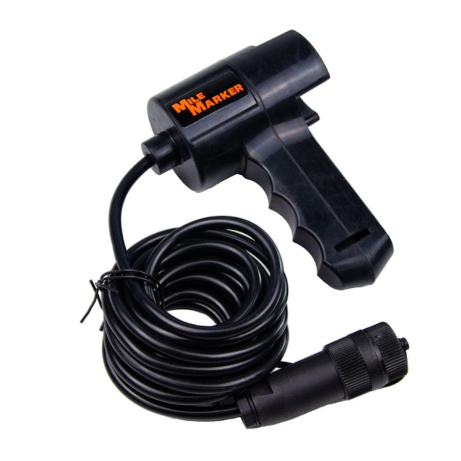 SEC15 Mile Marker 76-53260W Winch - 15000 lb. Pull Strength - Synthetic Rope & Hawse Fairlead - Built for Tough Terrains - Waterproof - Handheld Remote Controller Included - Withstands Rigorous Use
