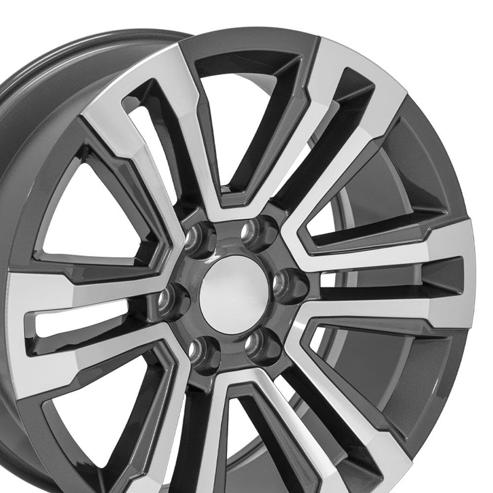 20 Inch OE Wheels CV44 Rim Fits Yukon Denali Style 6x139.7 20x9 Gloss Gunmetal Machined - Hollander 5822 (1)