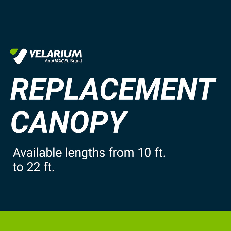 RV Vinyl Canopy, Velarium 21' Blue Fade – Heavy-Duty 13.5oz 3-Ply Material, Cold & Crack-Resistant RV Awning, All-Purpose Outdoor Canopy for RVs, Trailers, and Motorhomes (Fabric 20'2")