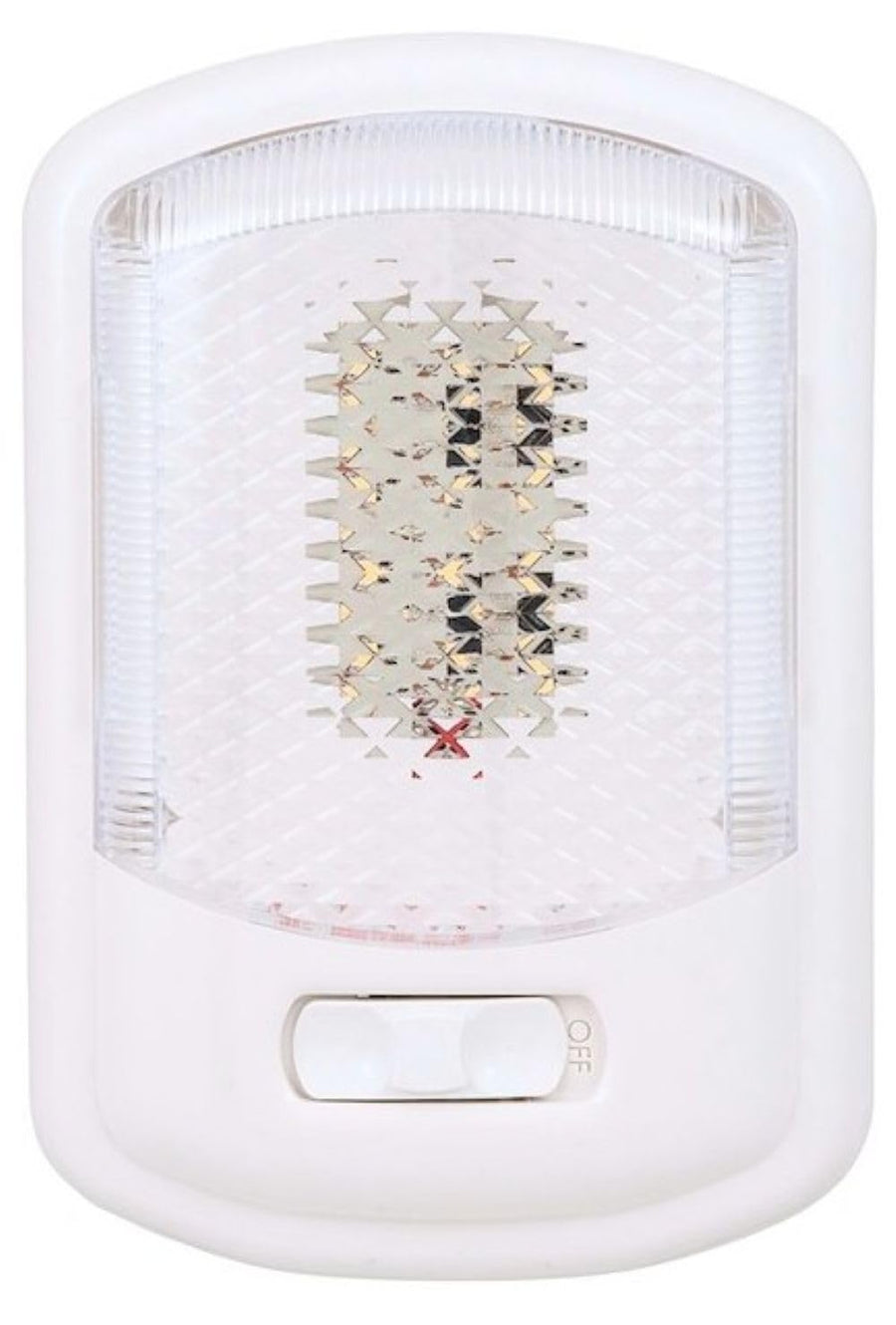 LED Ceiling Single Light Arcon 20669N – Euro-Style 12V Bright White SMD, Clear Lens, Easy On/Off Switch, Compact Interior Dome Fixture for RVs, Trailers, or Campers