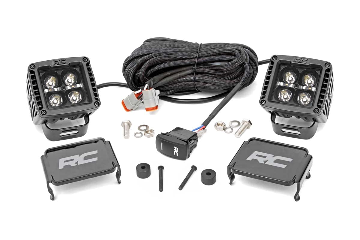2" Rough Country Amber DRL LED Hood Cowl Kit for 18-23 Jeep JL/JT - 70060