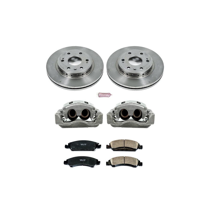 Power Stop KCOE5519 Replacement Autospeciality Front Caliper Kit- OE Rotors, Ceramic Brake Pads, Calipers For Chevrolet Tahoe 2008-2020 [Model Specific]