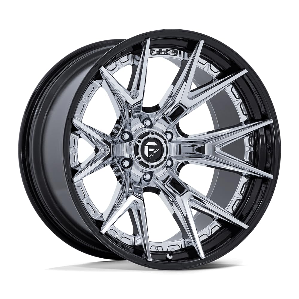 FUEL OFF-ROAD FC402 20X9 CATALYST 6X5.5 5.79 20mm CHROME WITH GLOSS BLACK LIP - FC402PB20906820