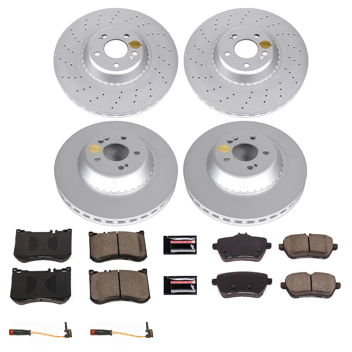 Front & Rear Power Stop CRK7255 Geomet® Coated Brake Kit