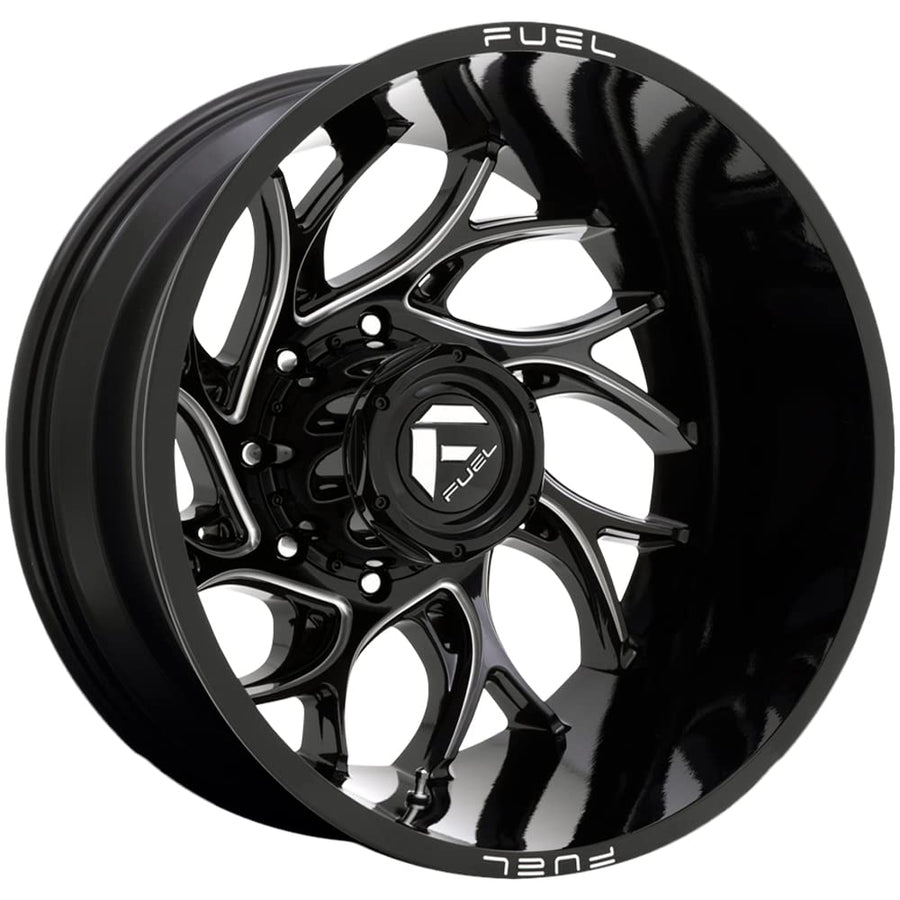 1PC Fuel D741 22X8.25 GL-BLK-MIL -214MM 8X6.5 - D74122828D25