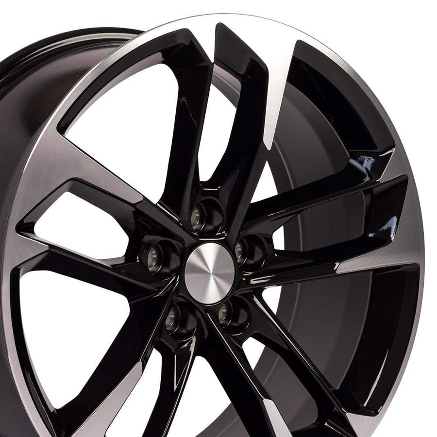20 Inch OE Wheels CV29 Rim Fits Camaro 50th Anniversary Style 5x120 20x9.5 Gloss Black Machined - Hollander 5816 (1)