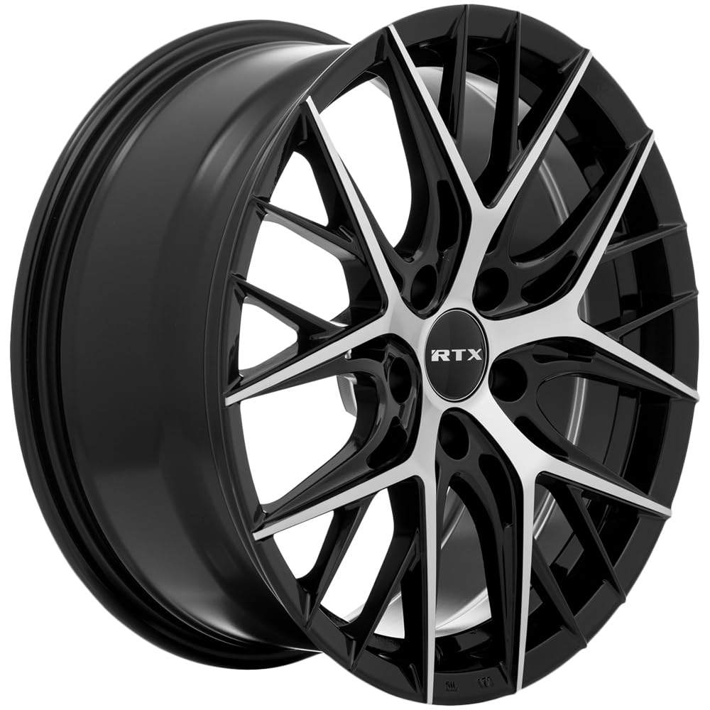 Custom RTX Valkyrie Wheel - 18x8, 40 Offset, 5x114.3 Bolt Pattern, 73.1mm Hub - Black Machined Rim