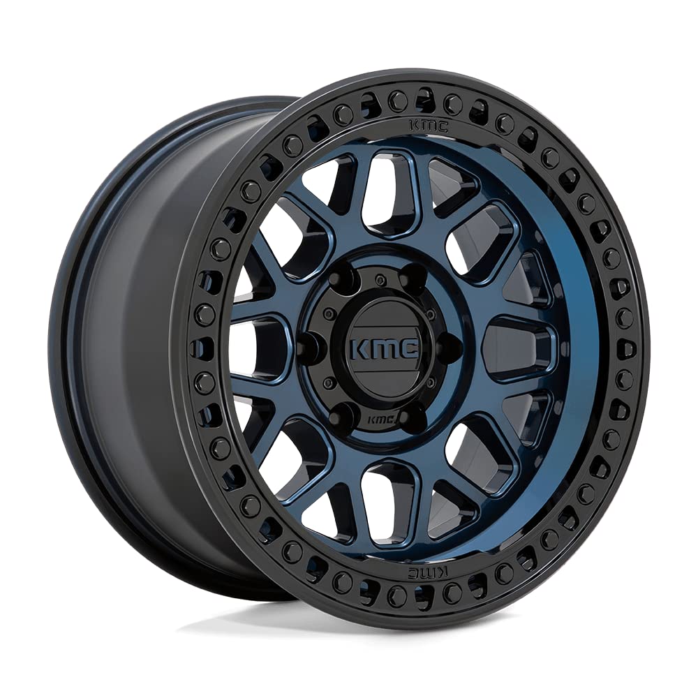 KMC Wheels 18X9 GRS 6X5.54.53 -12mm MIDNIGHT BLUE WITH GLOSS BLACK LIP - KM54989068912N