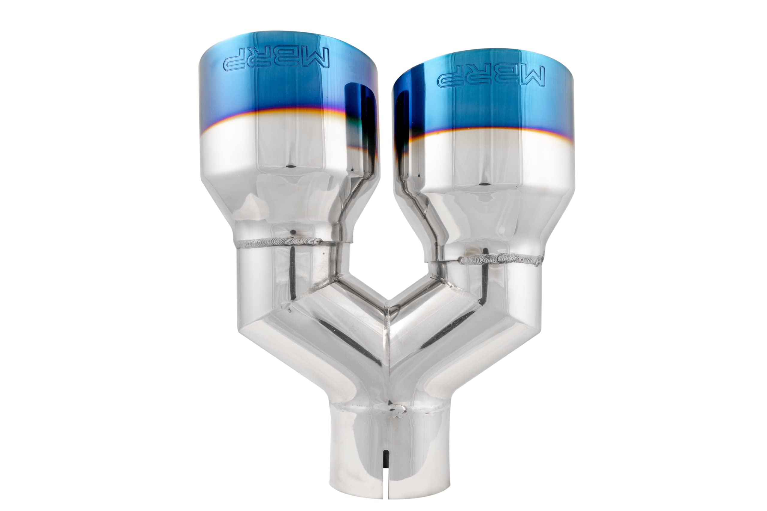 MBRP 2.5 ID Burnt End Tip Dual 4 OD Out 9.5 length Single wall 304 Stainless Steel Driver Side