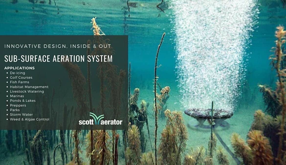 Scott Aerator DA-20 Pond Aerator Display - 1 Horse Power 115V 70ft Cord | Aerating Fountain for up to 1 Acre Ponds | Pump for Small Ponds | Aeration Systems | Made in USA