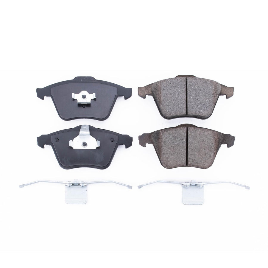 Power Stop Brake Kit Front For Mazda 3 2007-13 |Volvo C70 2009-13 |S40 2005-06 |S40 2010-12 |V50 2005 |Volvo V50 2010-11 - Ceramic Brake Pads With Installation Hardware, 17-915B