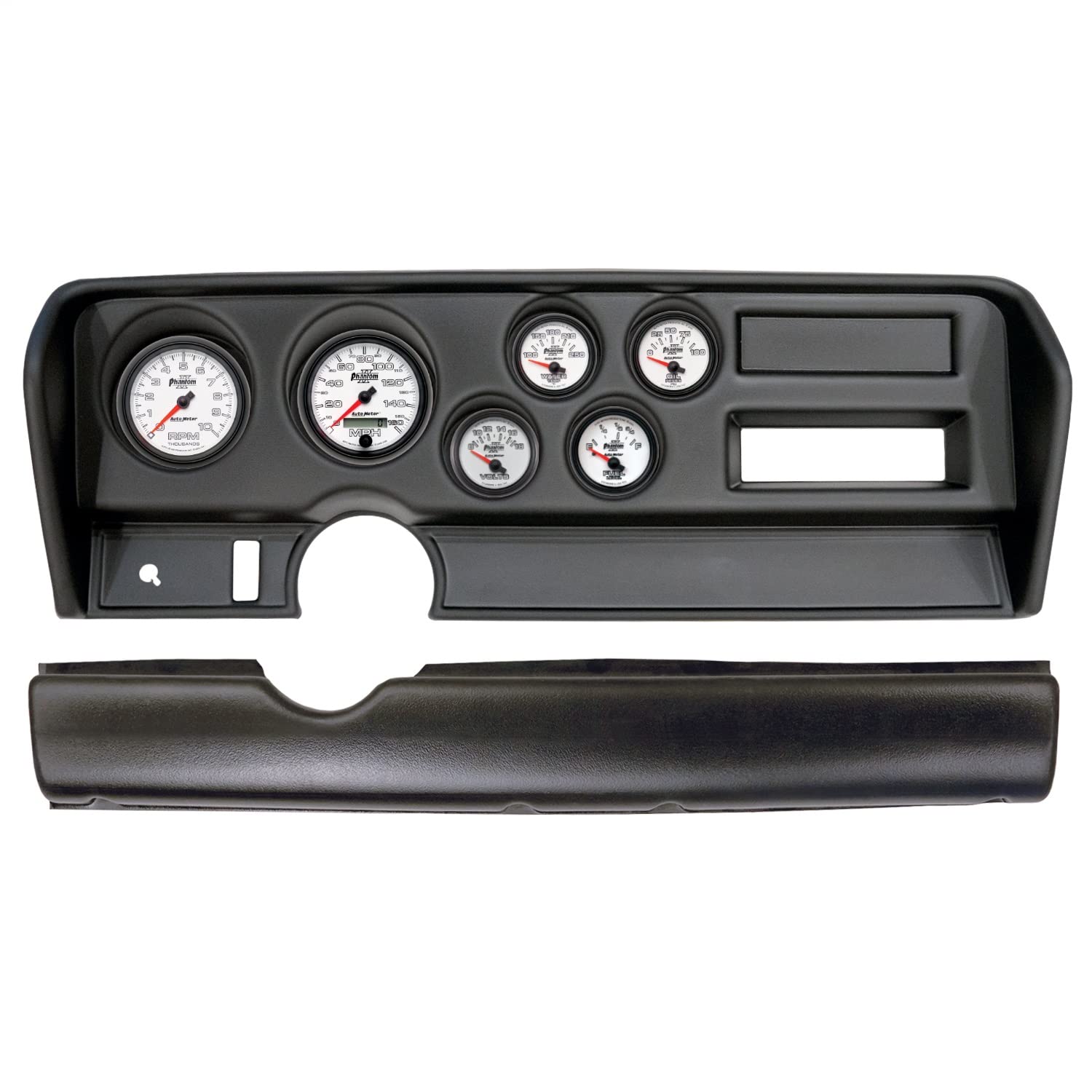 AutoMeter Dash Kit Direct Fit, (3 3/8" X2, 2 1/16" X4), Pontiac GTO No Ac 70-72, Phantom Ii (2914-10)