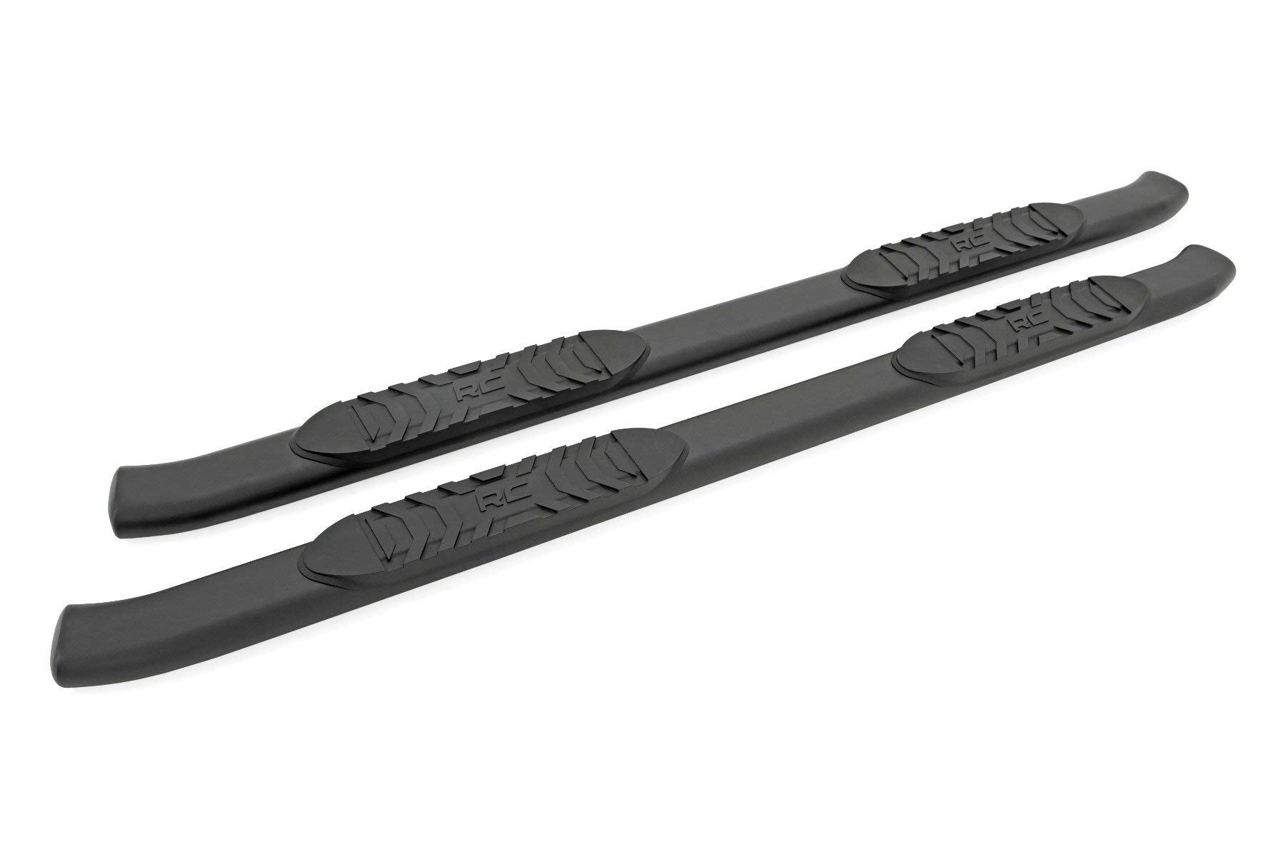 Rough Country Nerf Steps Oval for Ram 1500 (2019-2025) 1500 TRX (2021-2026) Crew Cab - OEM Style Rails with Built-in Side Steps