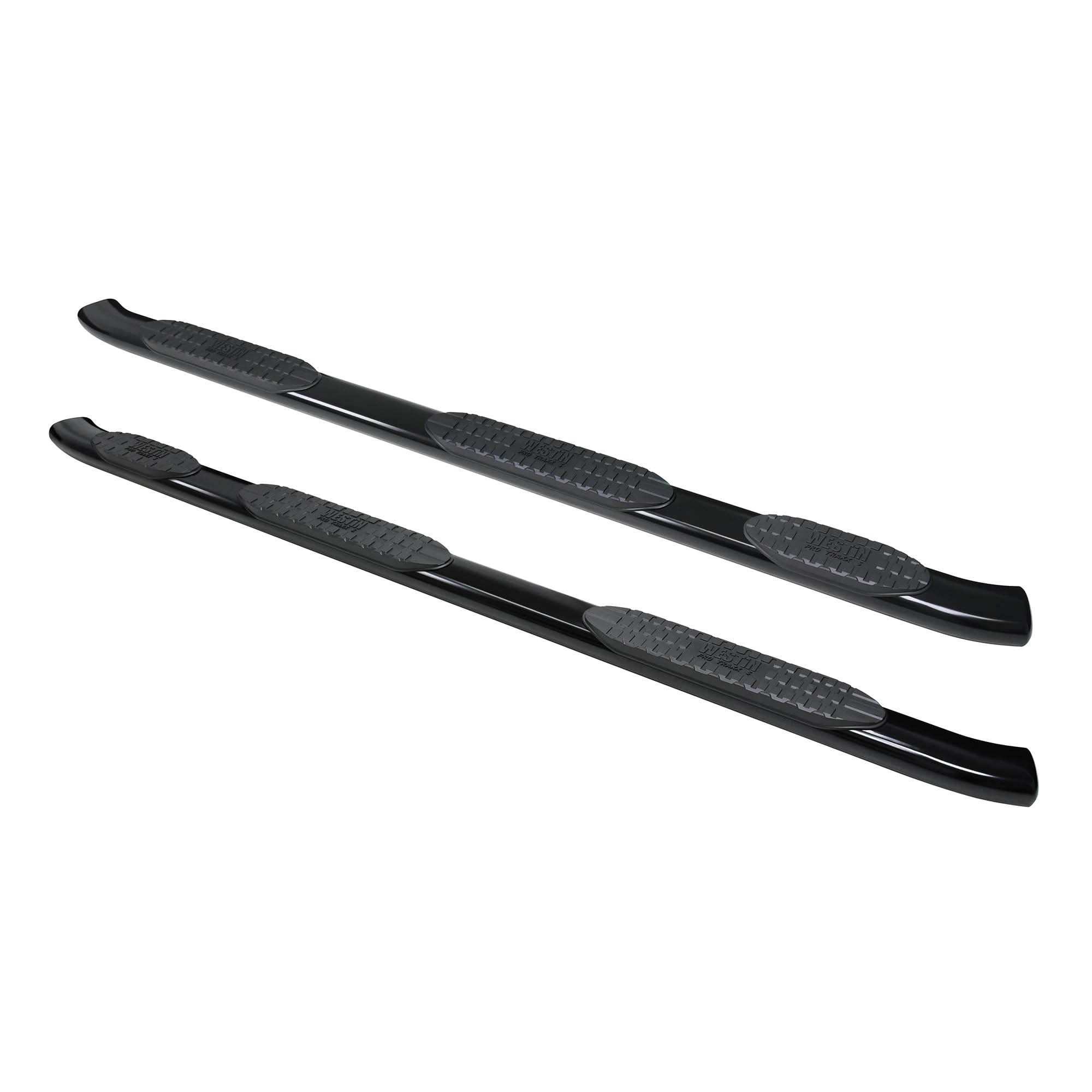 Westin PRO TRAXX 5 Oval Wheel to Wheel Nerf Bars fits 2019-2025 Ram 1500 6'5" Quad Cab Bed (Exc 1500 Classic) Black Pair