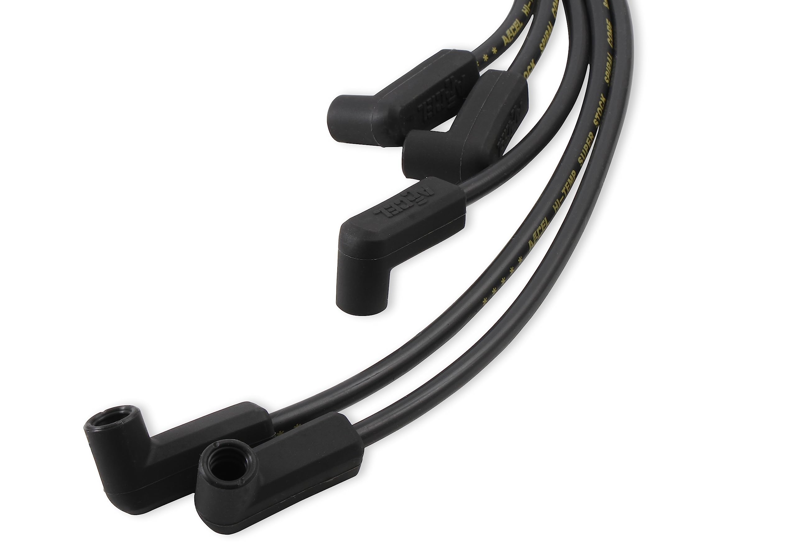 SuperStock ACCEL 5114K 8mm 5000 Series Black Custom Spiral Core Spark Plug Wire Set