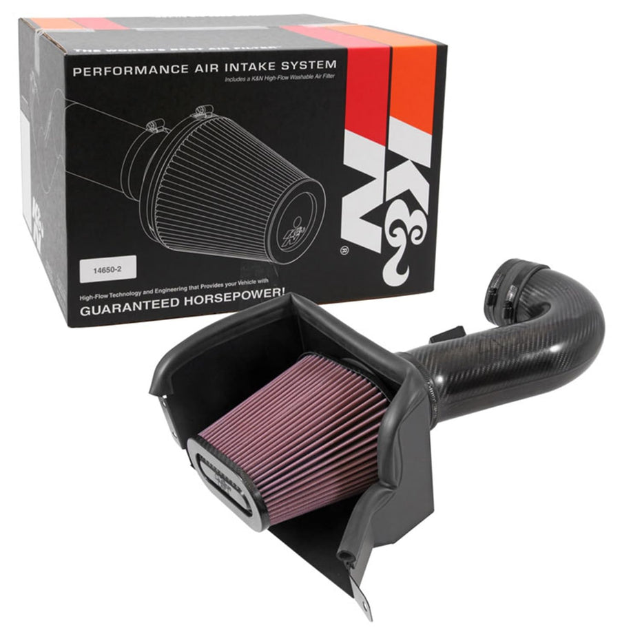 K&N Cold Air Intake System: High-Flow Air Filter, Acceleration & Increase Performance: Compatible with2015-2016 Chervolet: Corvette Z06, 57-3090