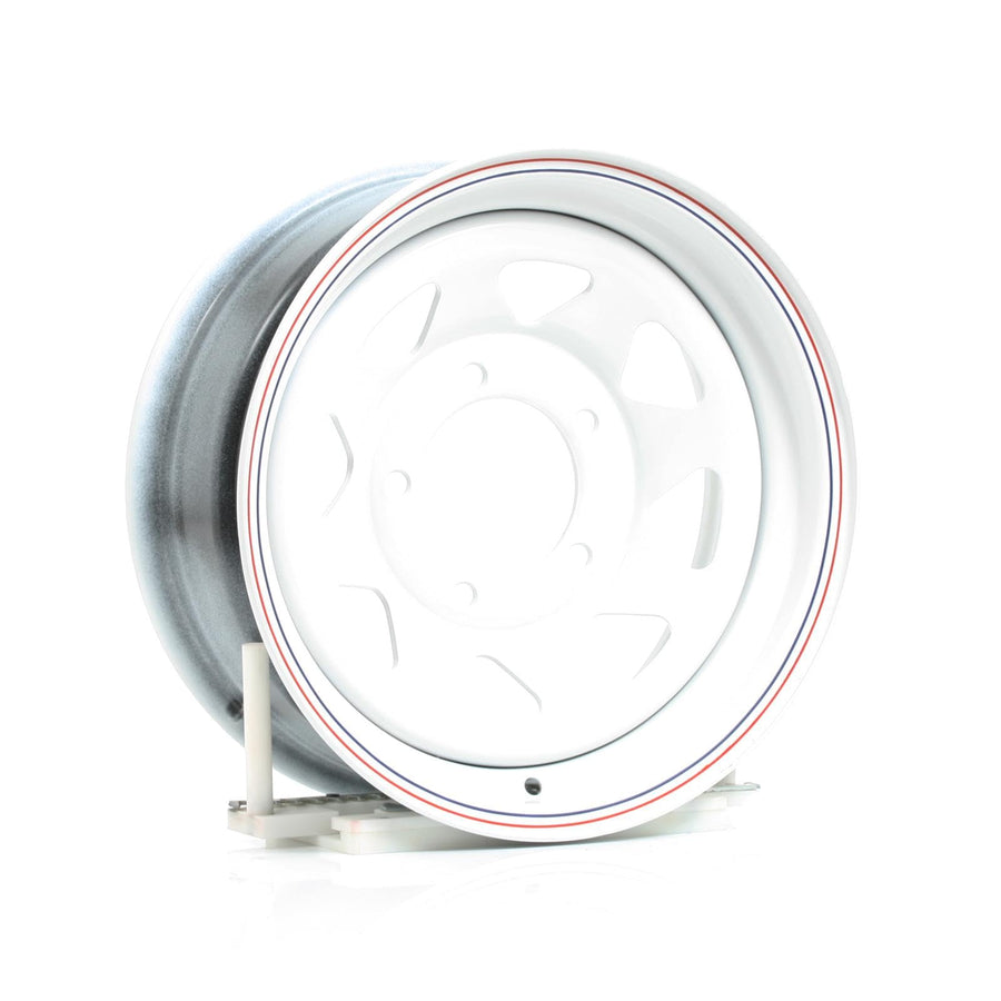 Custom AWC 8 SPOKE Wheel - 15x6, 0 Offset, 5x139.7 Bolt Pattern, 108mm Hub - White Rim