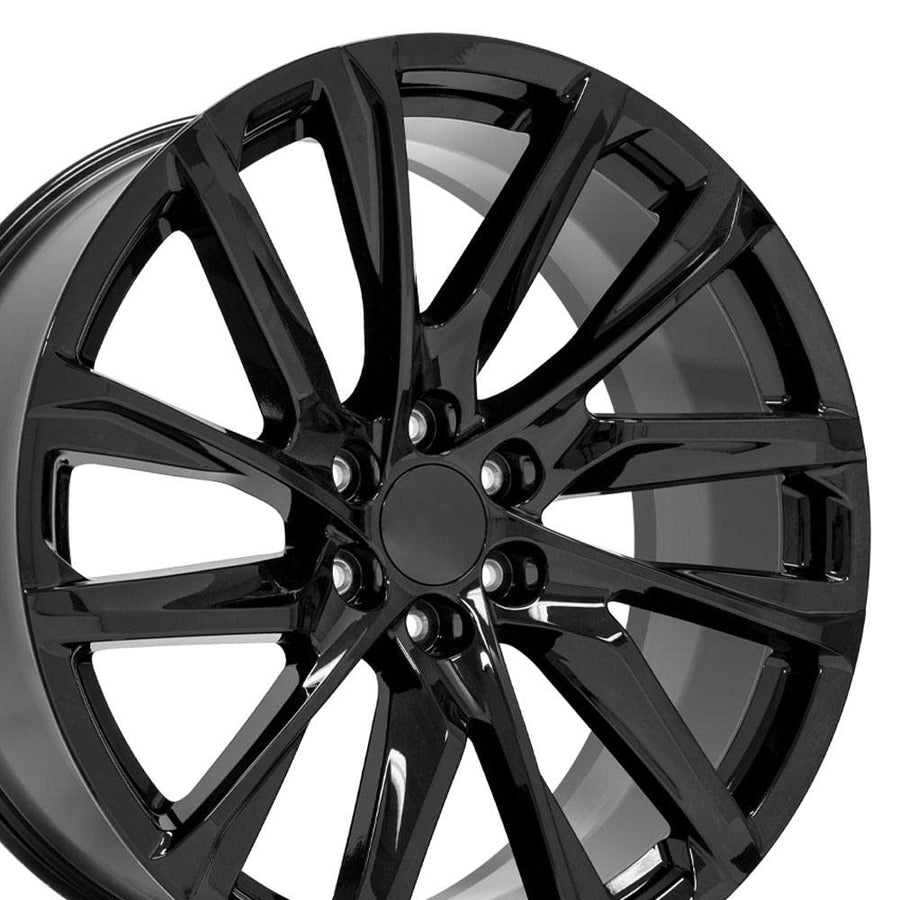 24 Inch OE Wheels CA90 Rim Fits Escalade Style 6x139.7 24x10 Gloss Black - Hollander 4875 (1)