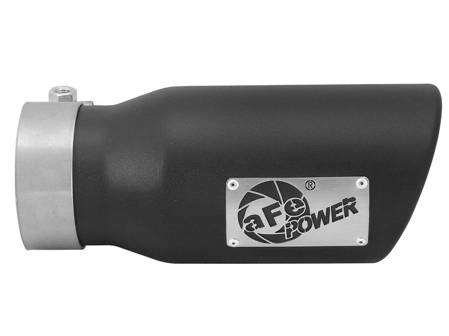 aFe MACHForce XP 4in Outlet x 3in Inlet x 9in Length Clamp-On Black Tip
