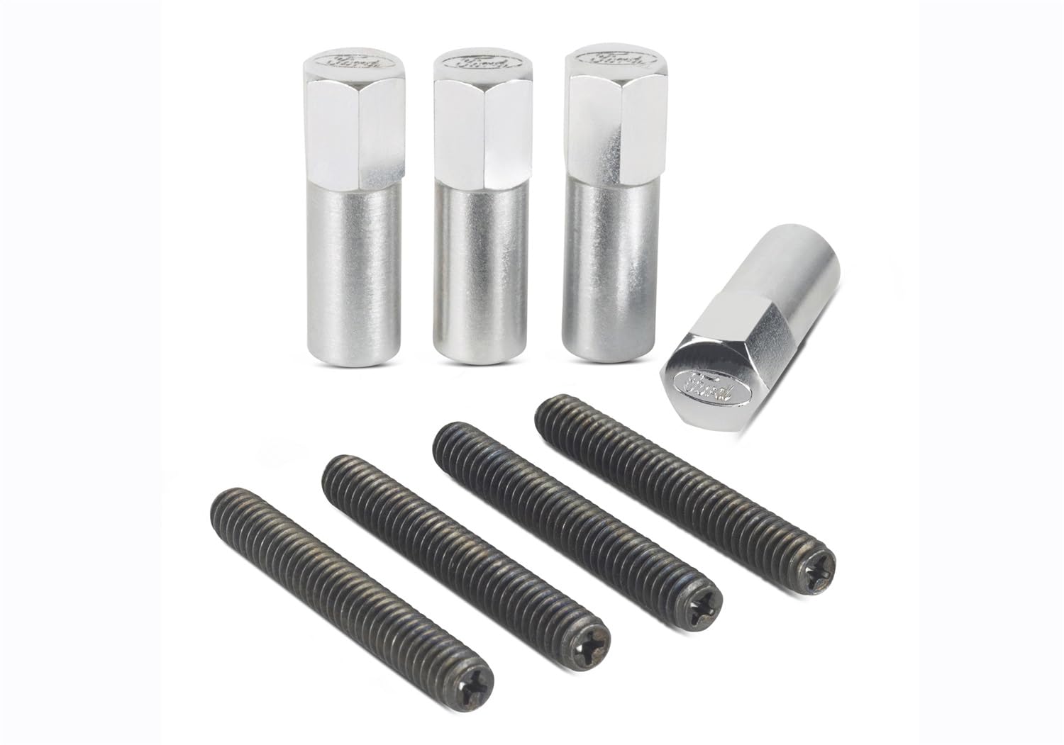 Valve Cove Bolt Kit Ford 4pk Chrome w/Ford Logo