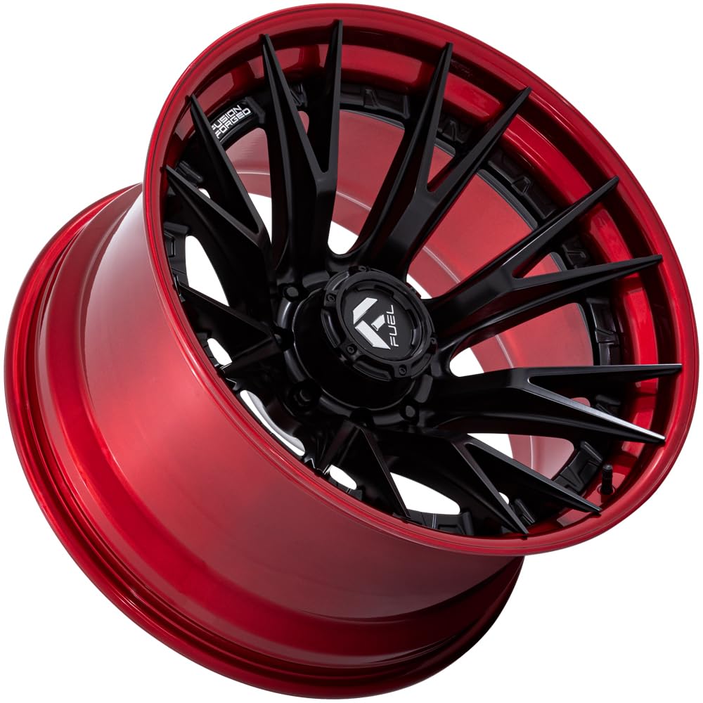 FUEL OFF-ROAD 22X12 FC402 CATALYST 8X170 4.77-44mm MATTE BLACK WITH CANDY RED LIP - FC402MQ22128744N