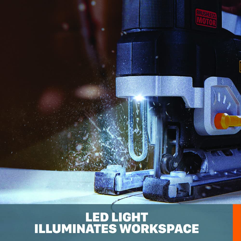 20V Worx NITRO Power Share Cordless Jigsaw with Brushless Motor - WX542L.9 (Tool Only)
