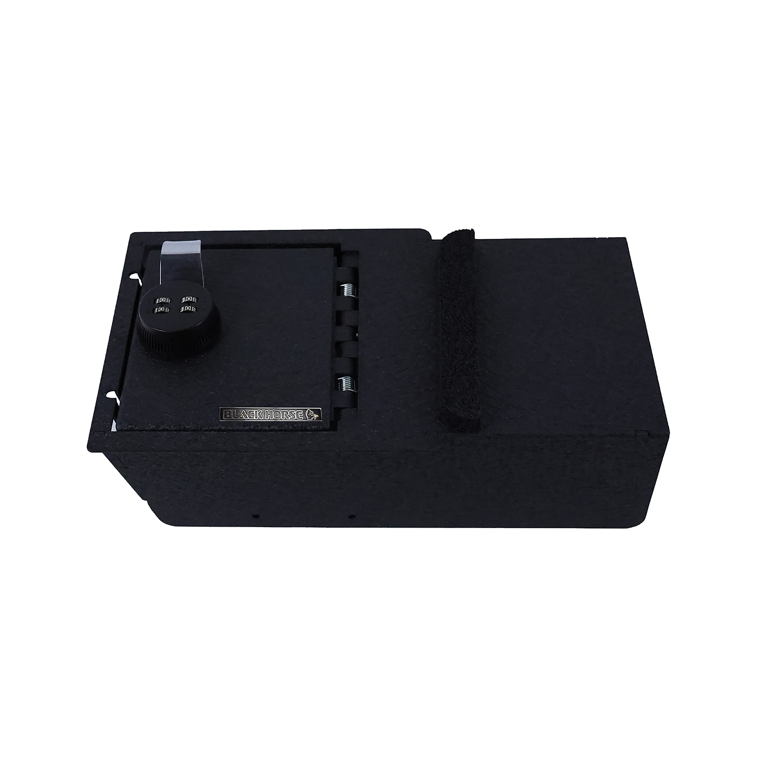 Center Console Safe Black Horse Security Lock Box, Black Gun Box Organizer, with 4 Digit Combination Resettable Lock Compatible with 2021-2023 Tesla Y|2021-2023 Tesla 3-ASTY01