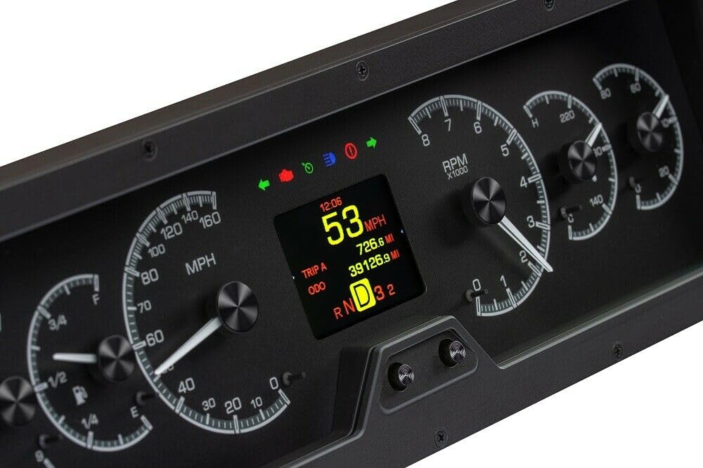 Dakota Digital HDX-78O-CUT-K Analog Gauge System Compatible with 1978-88 Oldsmobile Cutlass Black Alloy