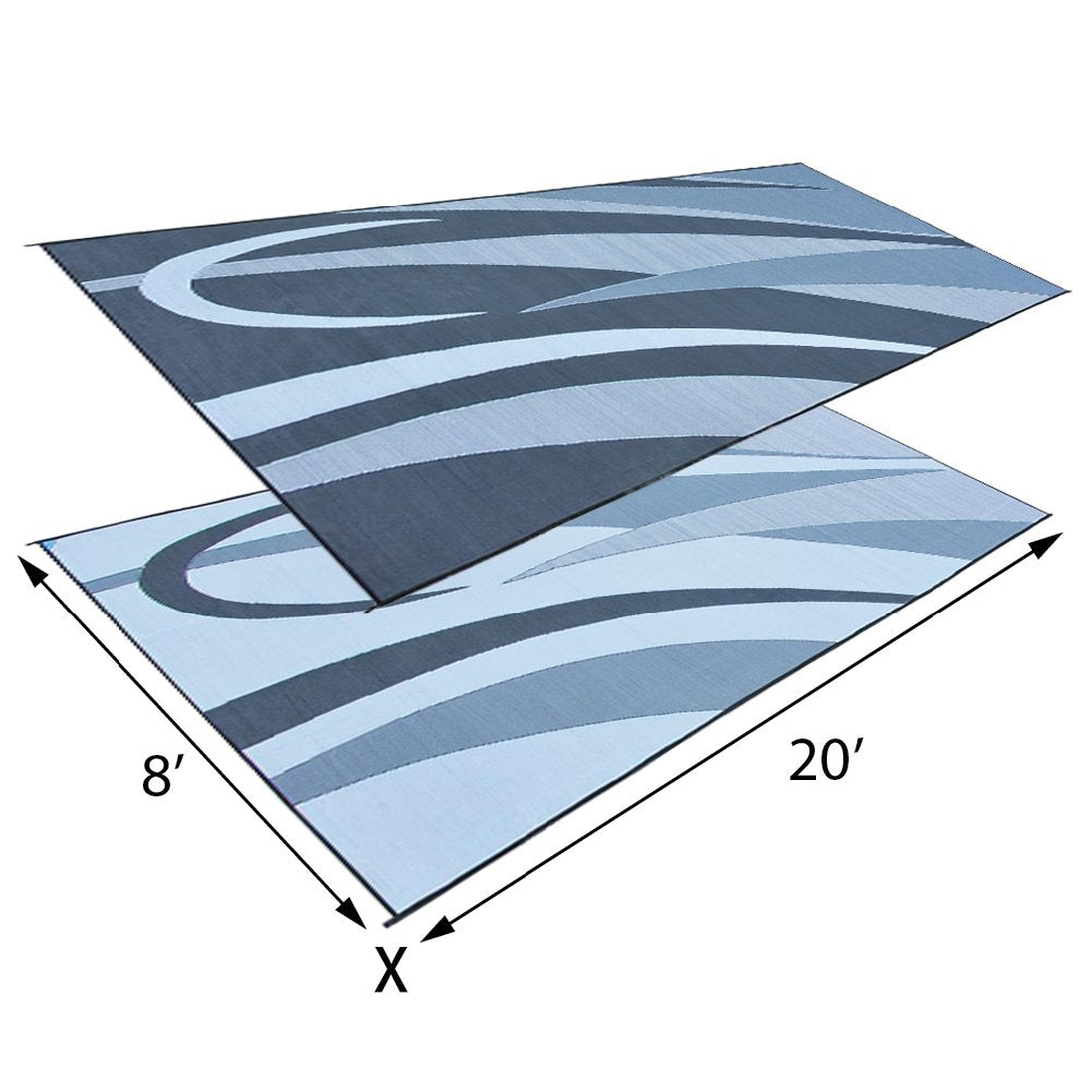 Camping Stylish Ming's Mark 142.153 GC1 Black/Silver 8' x 20' Graphic Mat